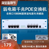 Weak box Gigabit switch Module strip 1000M multimedia information box Network box accessories POE power supply