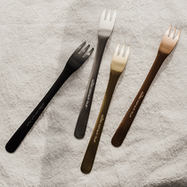 ins day style retro to the old windy fruit cake dessert 3 teeth fork creative 304 stainless steel exit single