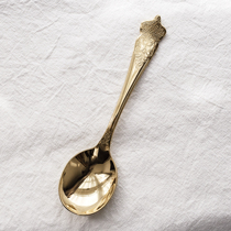 Out of Germany 316 light and luxurious golden crown Golden Crown Aristocratic bas-relief Western Dining Spoon for a soup spoon 18-10 stainless steel