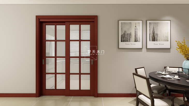Dream Sky Wooden Door Solid Wood Composite Door 6B63 Red Oak Beach Cocoa