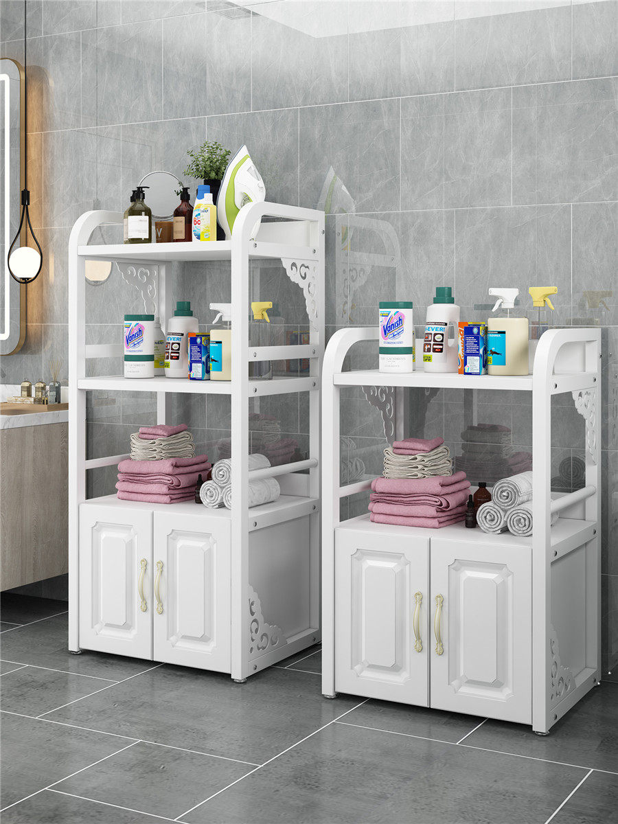 Bathroom storage rack toilet locker bathroom storage rack multi-layer balcony waterproof bathroom rack floor-mounted