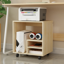 Custom computer main frame Office storage rack Storage desk cabinet Mobile desktop box rack Solid wood printer rack