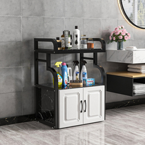 Place-of-place bathroom shelve free of punching multilayer washroom toilet toilet accommodating frame metal face basin frame