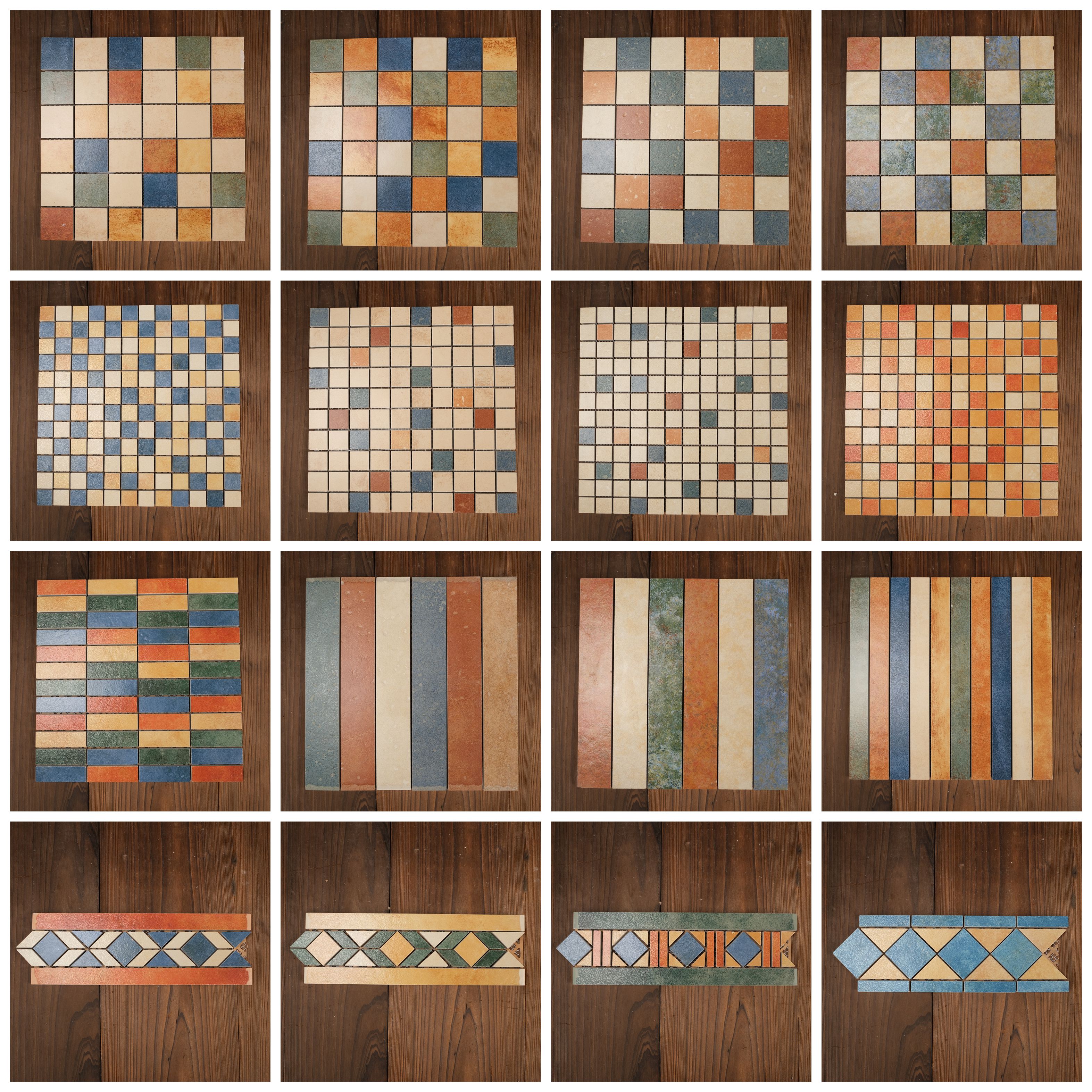 300x300 Mediterranean Anti - Colorful Rock Mosaic Massic Brick Magnetic Brick Pastoral American Village Brick tiles