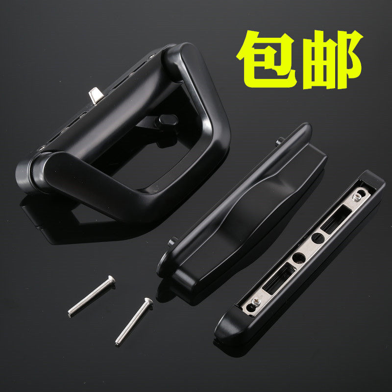 Aluminum alloy trip door handle large balcony door plate hand lock door handle luxury butt door lock pull door lock