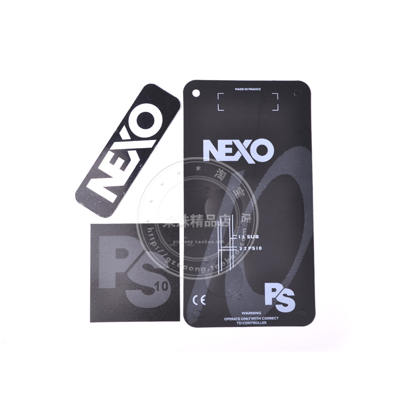 Livein PS Series Professional Stage Speaker Signage Aluminum PVC Premium Nameplate Model Sticker
