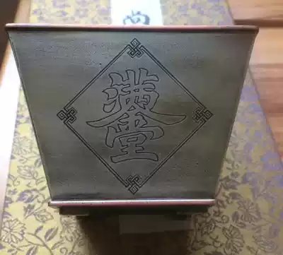 Antique boutique white copper soldering copper crimping Wenchang Pavilion Kuixing kick fighting lucky treasure town house Wen play ornaments