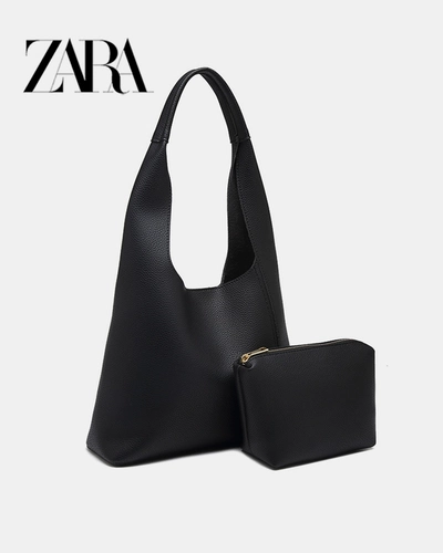 ZARA Вместительная и большая сумка подмышку, сумка на одно плечо, премиум класс