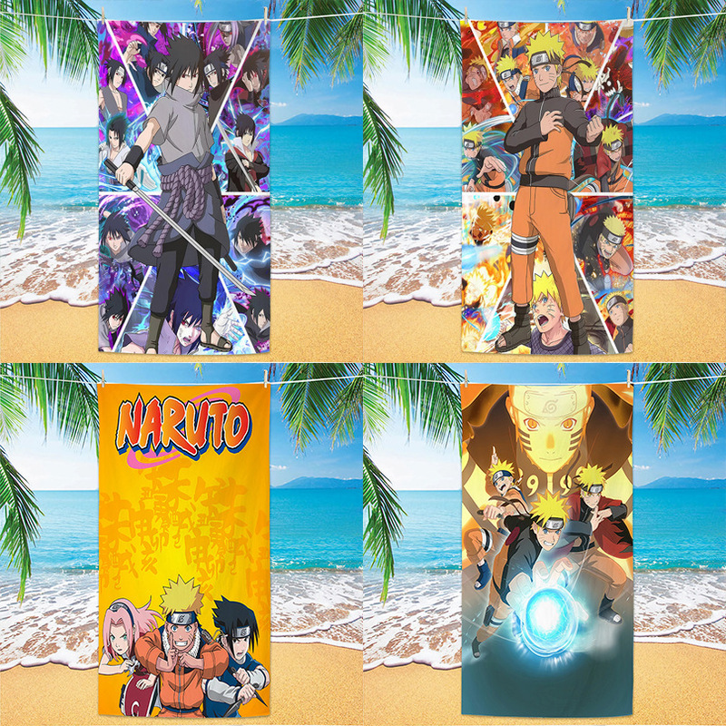 Naruto Naruto Children's Bath Towel Quick-Drying and Absorbent Student Swimming Towel Sports Towel Boys Beach Towel Boys