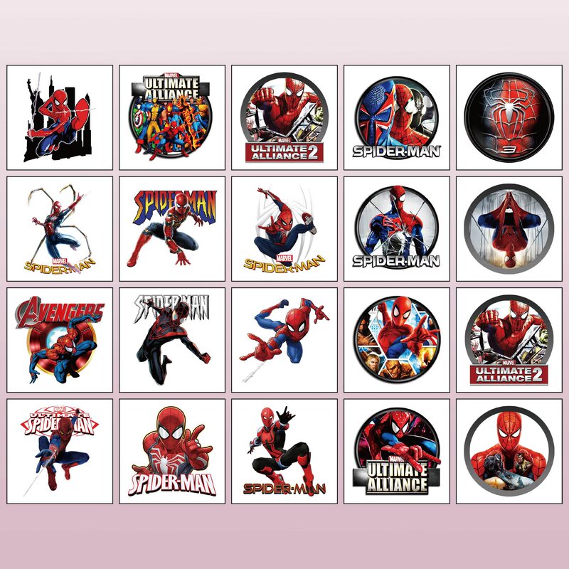 Cartoon Spider-Man Children's Tattoo Stickers Waterproof Cartoon Boy Baby Birthday Party Temporary Face Stickers Water Transfer