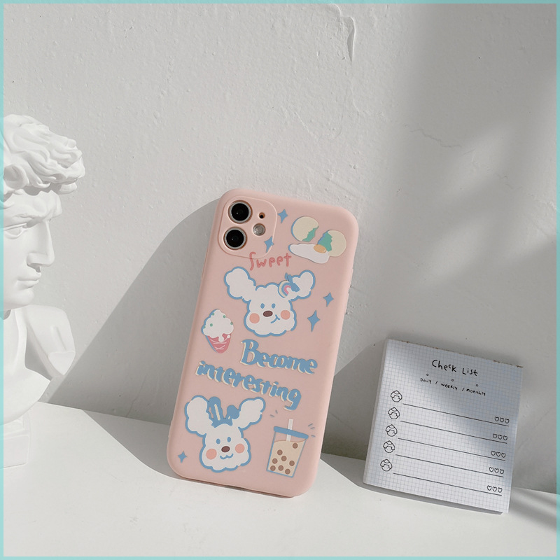 Milk tea dog 12 apple iphone11 mobile phone case xr-xs Huawei P40 glory V30pro nova7 applicable