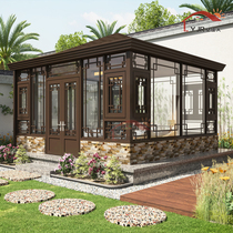 Villa Degaowayang light room Chinese imitation ancient broken bridge aluminium soundproof and insulation system doors and windows aluminium alloy sealing balcony