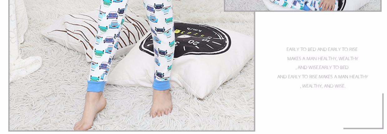 Bộ đồ lót bé trai cotton Nam Cực Đồ lót trẻ em Cô gái áo len cotton trẻ em mùa thu quần áo trẻ em đồ bộ cho bé trai