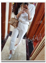 Row advanced sensation Full Siro Spinning Light Full Cotton White High Waist Straight 9 Sub-Jeans