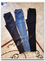 Back Yard Tk Autumn Winter 3 Color Medium-high Waist Plus Suede Full-length Small Foot Jeans