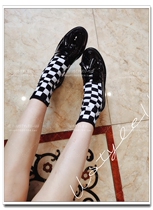 Adrina Spring Summer Bull Leather Round Head Flow Suo Ears Thick Bottom Lefu Shoes Lacquered Leather Light Leather