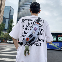 Single shoulder bag sports tide sling strand street trend backpack in small bag casual boys waist bag mini