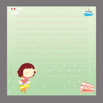 Yo-yo Hard Pen Fountain Pen Calligraphy Paper Practice Creation Exhibition Paper Cartoon Pinyin English Paper Cute Girl