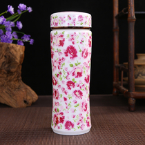 New Jingdezhen ceramic cup double insulation womens insulation cup car office water cup waist tea cup