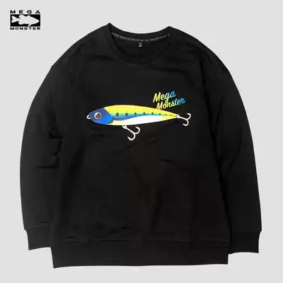 Broken clearance round neck sleeve Luya printing pullover casual top wool ring autumn clothing bottom loose Sports