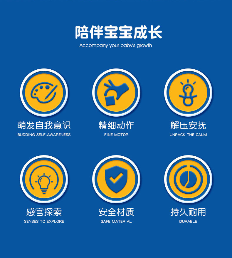 Игрушка fatbrain智库泡泡乐婴幼儿彩虹按按乐按压板0-1岁感觉统合解压玩具 Wisdom warehouse