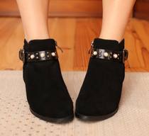 Spot wide G version Pearl good beauty German KUFENBERG 6242 medium heel boots received earned