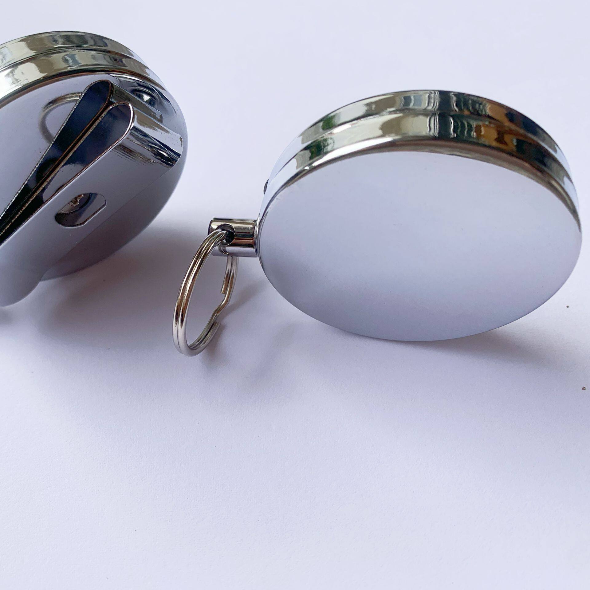 5CM Metal Easy-Pull Buckle Retractable Keychain Wire Rope Anti-Lost Keychain Fishing Gear