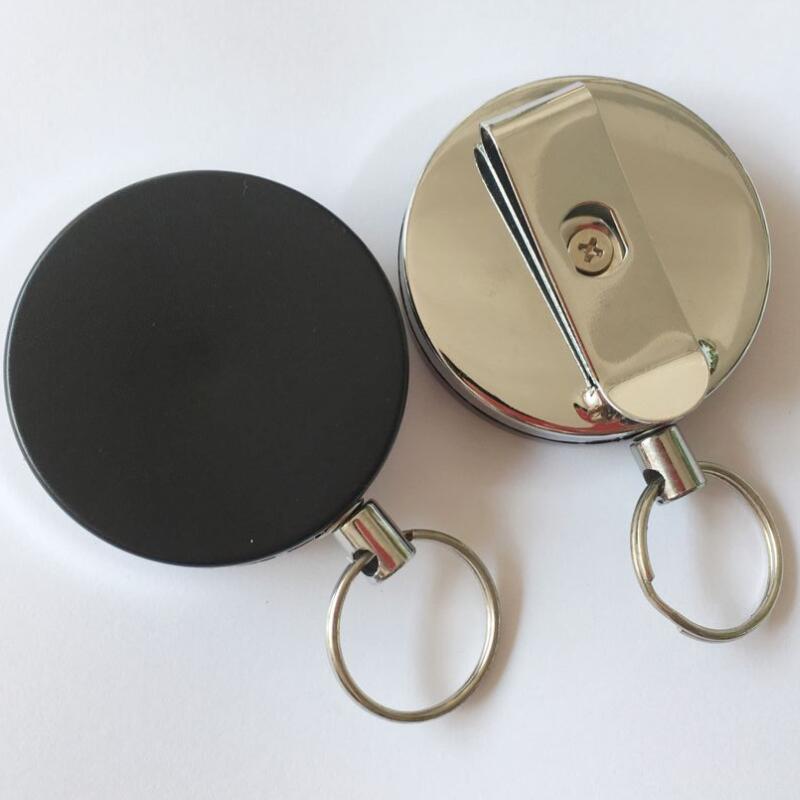 5CM pull fastening metal pull-up keychain telescopic clasp key chain high elastic fishing tackle accessories