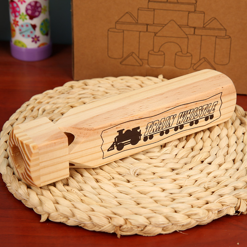 Olff Wood Children Flute Train Flute Children Wooden Mini-Whistle Imitation Sound Music Toy