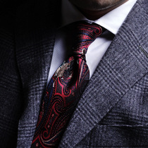 Emperor Jue Trace*Downton Abbey*Riding gentleman embroidery red pattern Retro tie Business mens formal wedding