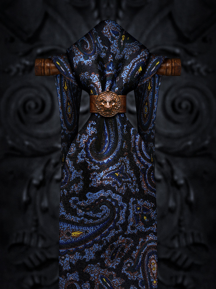 Emperor Mark * Ancient Babylon * Badham pattern handmade tie men's retro business dress Paisley Italy