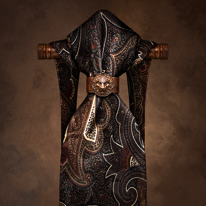 Budapest Brown Cafe Paisley Pastley Pastley Pastletine Lane - Cultural Business Men dress Silk Tie Gift Box