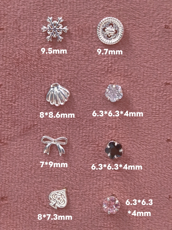 S999 Pure Silver Single Screw Stud Earrings Flower Snowflake Star Fireworks Shell Spade Bow Button Cherry S999 Pure Silver Single Screw Stud Earrings Flower Snowflake Star Fireworks Shell Spade Bow Button Cherry