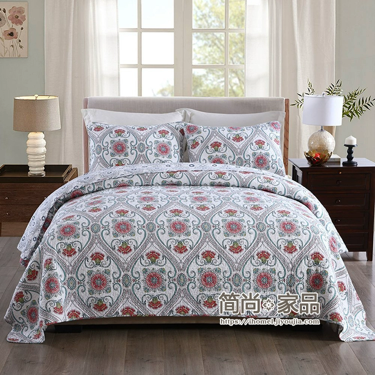 Chất lượng cao tinh khiết bông rửa chần bằng ba bộ trải giường tấm điều hòa không khí được cung cấp trực tiếp bởi quilt quilt nhà máy