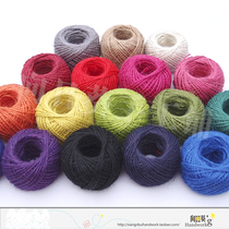 2mm colored hemp rope 50 m 3 strands of hemp rope red blue Yellow Green Department 18 Color handmade DIY Practical accessories full