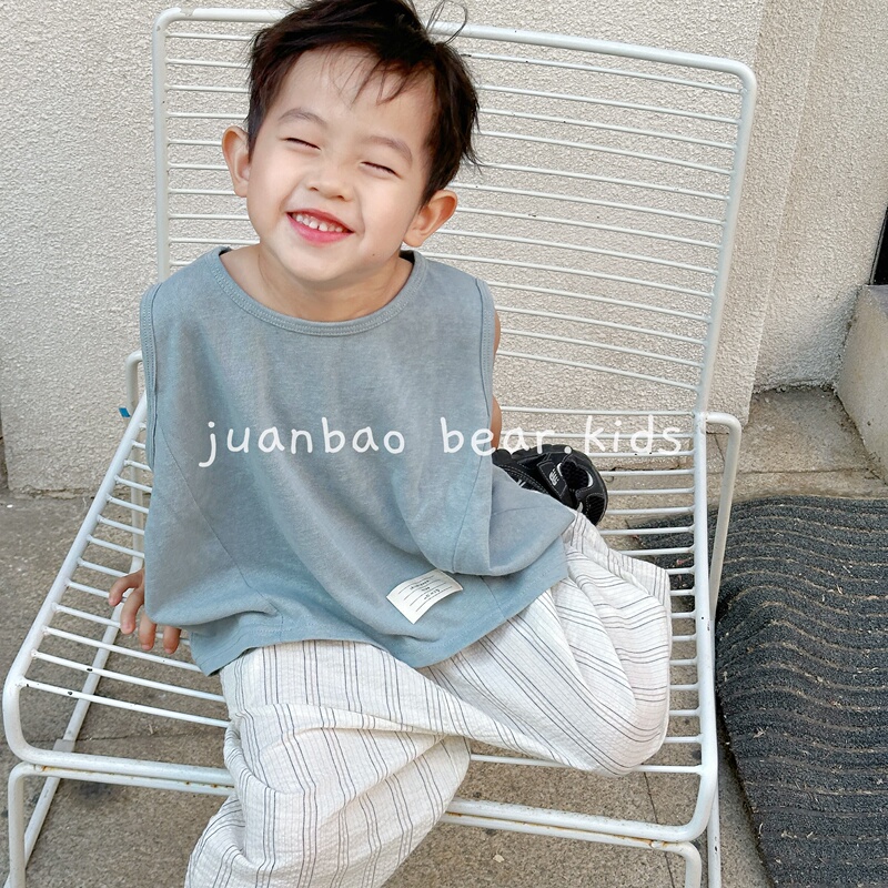 Korean Standard Small Vest T-Shirt, Soft and Breathable, Versatile Sleeveless Vest, Quality Children's Clothing, Breathable, Comfortable, Versatile