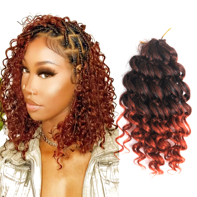 Synthetic Curly Hair 14 Inch Wavy Short Curly Hair Dreadlocks Crochet Hair Gogo Curl Crochet Hair