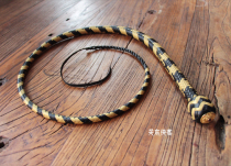 Kangaroo leather gold ring snake whip to teach horse whip hand leather whip (list price for pure silver buckle non-figure gilded buckle)