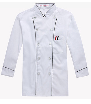 Chef dress long sleeved autumn winter dress white kitchen clotheskitchen suit restaurant kitchen suit