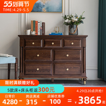 Burmese Forest White Bucket Cabinet Light Extravagant Seven Bucket Chest Of Drawers Cabinet Full Solid Wood American Genguan Cabinet Locker