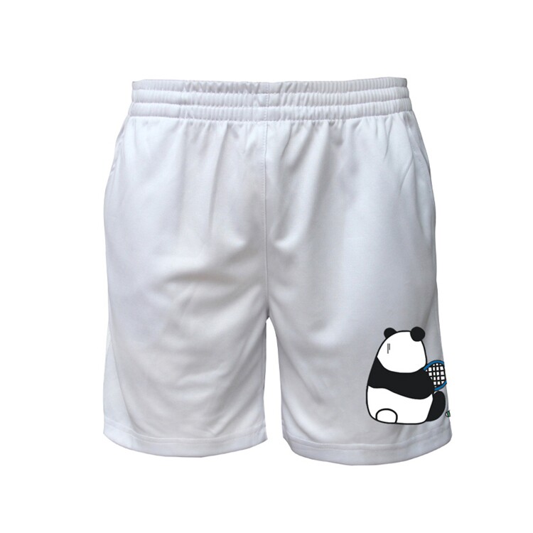 2020 men's and women's professional badminton pants sports shorts bottom pants sweat-absorbing quick-drying material white panda
