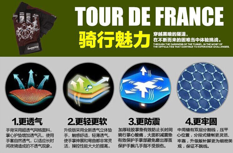 Gants pour vélo mixte - Ref 2242874 Image 8