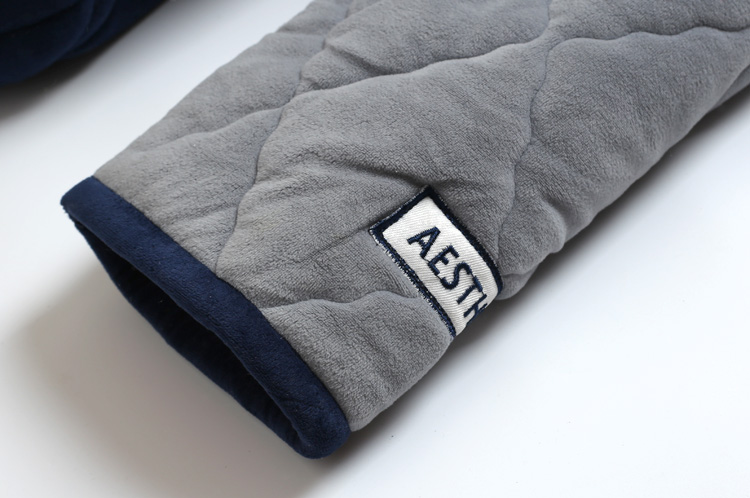 Mũ trùm đầu đồ ngủ nam mùa đông dày ba lớp thanh niên nam mặc giản dị bé cashmere phục vụ nhà những kiểu đồ bộ de thương