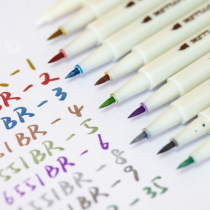 American pen metal pearlescent color soft pen brush brush 10 color Mark paint pen color decoration graffiti photo album