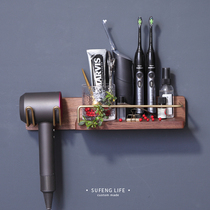 Hair dryer holder toothbrush cup holder toilet rack wall hanging for Dyson Panasonic hair dryer storage shelf