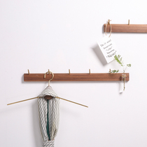 Solid wood adhesive hook wall hanging porch clothes hanging bag key adhesive hook door entrance wall non-hole hanging hanger