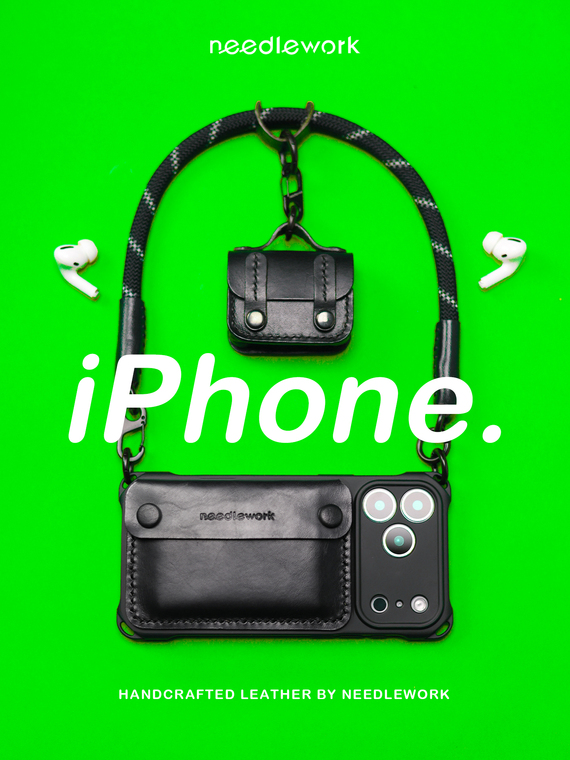 Orange Leather Phone Case for iPhone 17, 16, 15, 14 and 13 - view 2