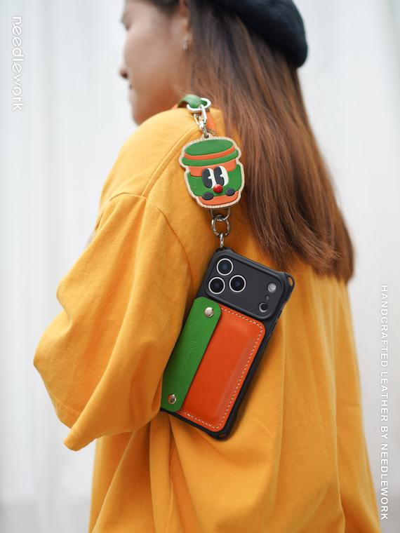 Orange Leather Phone Case for iPhone 17, 16, 15, 14 and 13 - view 23