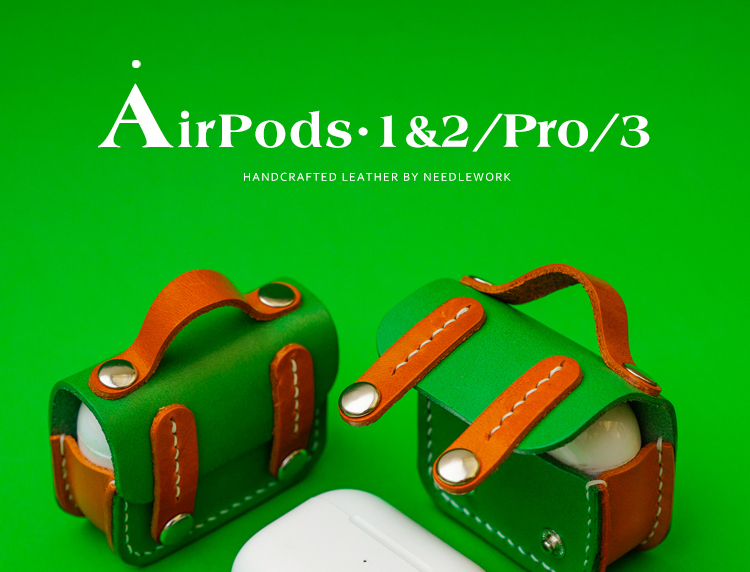 School Bag Airpods Genuine Leather Protective Carry Airpods 1, Airdpods 2, Airpods 3, Airpods Pro AirPods Case
