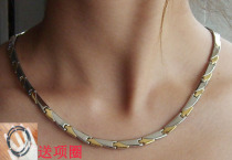 Japan MOMO Germanium necklace Gold sunshine gold plated titanium steel health radiation-proof Cervical gift necklace for men and women